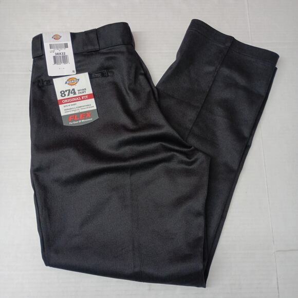 Dickies Other - Dickies 874 Work Pants Men's 38x32 Black Original Fit Flex Resists Wrinkles